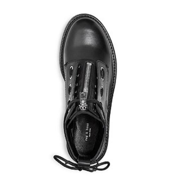 rag & bone Cannon Zip-Up Leather Combat Boots - Picture 5 of 8